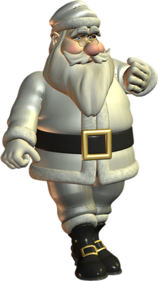 père noël - fête - loisirs - smiley émoticône émoji cartoon clipart illustration - artémotic
