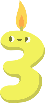 bougie d'anniversaire - fête - loisirs - smiley émoticône émoji cartoon clipart illustration - artémotic