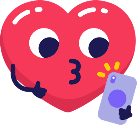 cœur saint-valentin - fête - loisirs - smiley émoticône émoji cartoon clipart illustration - artémotic