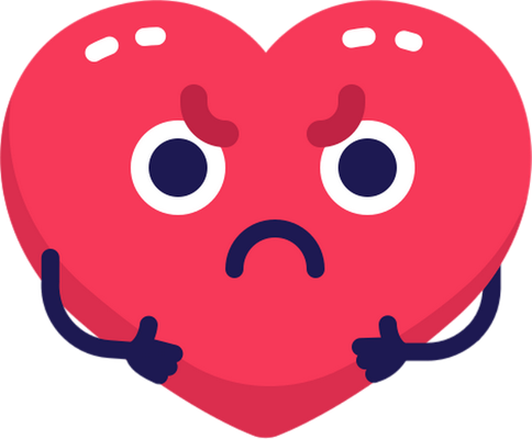 cœur saint-valentin - fête - loisirs - smiley émoticône émoji cartoon clipart illustration - artémotic