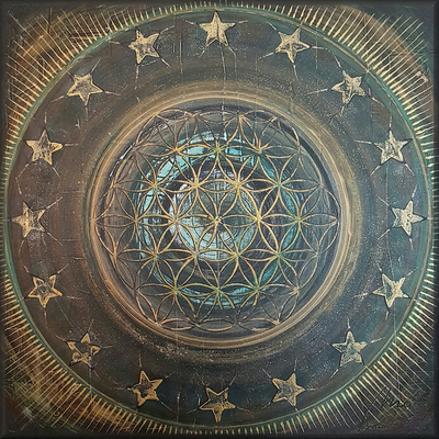 Shabby Chic im Kosmos 40x40 cm, verkauft