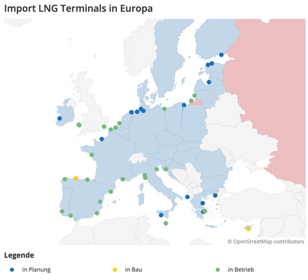 Europas LNG-Importterminals