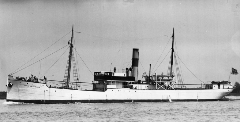 Sven Salén begann Bananen von Rotterdam und Bremerhaven nach Scandinavien zu transportieren mit der Sigrid Matthiessen 