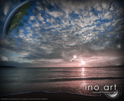 Fotografiert in Arenal de Mallorca (ESP) ; photography & composing (c) by S. Nussbaumer / textures (c) by NASA VisibleEarth