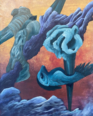 Dornenvogel 70 x 50 cm | 360,- €