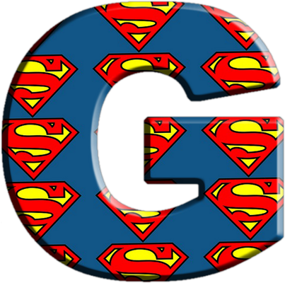 lettre Superman [Justice League] - alphabet - éducation - smiley émoticône émoji cartoon clipart illustration - artémotic
