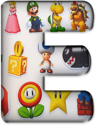 lettre [Super Mario] - alphabet - éducation - smiley émoticône émoji cartoon clipart illustration - artémotic
