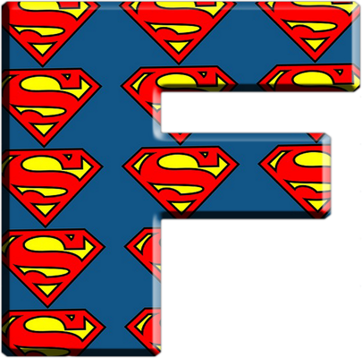 lettre Superman [Justice League] - alphabet - éducation - smiley émoticône émoji cartoon clipart illustration - artémotic