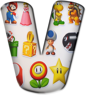 lettre [Super Mario] - alphabet - éducation - smiley émoticône émoji cartoon clipart illustration - artémotic