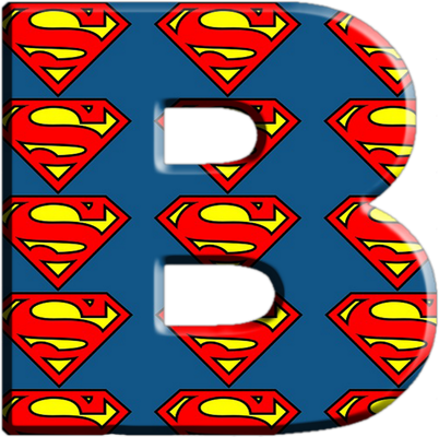 lettre Superman [Justice League] - alphabet - éducation - smiley émoticône émoji cartoon clipart illustration - artémotic