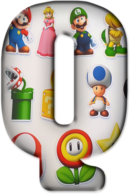 lettre [Super Mario] - alphabet - éducation - smiley émoticône émoji cartoon clipart illustration - artémotic