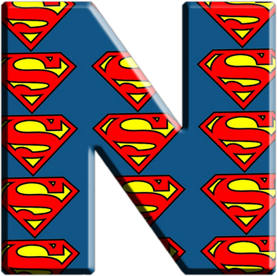lettre Superman [Justice League] - alphabet - éducation - smiley émoticône émoji cartoon clipart illustration - artémotic