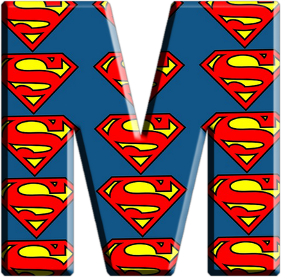lettre Superman [Justice League] - alphabet - éducation - smiley émoticône émoji cartoon clipart illustration - artémotic