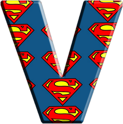 lettre Superman [Justice League] - alphabet - éducation - smiley émoticône émoji cartoon clipart illustration - artémotic