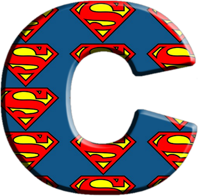 lettre Superman [Justice League] - alphabet - éducation - smiley émoticône émoji cartoon clipart illustration - artémotic