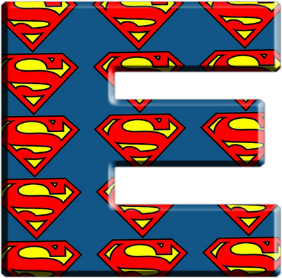lettre Superman [Justice League] - alphabet - éducation - smiley émoticône émoji cartoon clipart illustration - artémotic