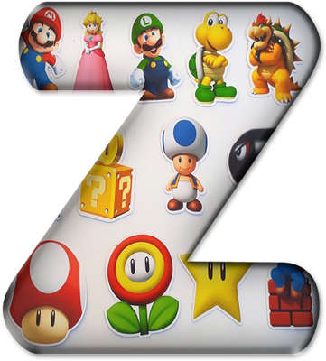 lettre [Super Mario] - alphabet - éducation - smiley émoticône émoji cartoon clipart illustration - artémotic