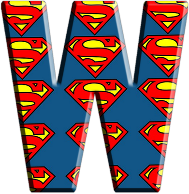 lettre Superman [Justice League] - alphabet - éducation - smiley émoticône émoji cartoon clipart illustration - artémotic