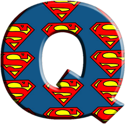 lettre Superman [Justice League] - alphabet - éducation - smiley émoticône émoji cartoon clipart illustration - artémotic