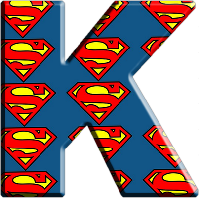 lettre Superman [Justice League] - alphabet - éducation - smiley émoticône émoji cartoon clipart illustration - artémotic
