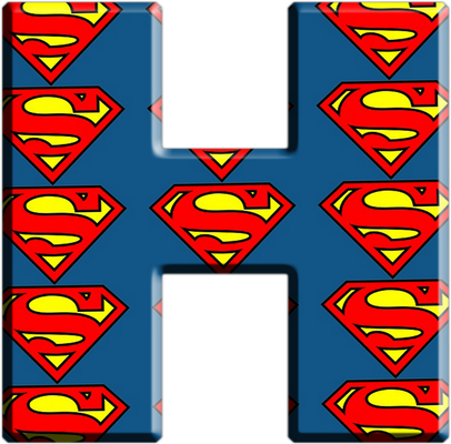lettre Superman [Justice League] - alphabet - éducation - smiley émoticône émoji cartoon clipart illustration - artémotic