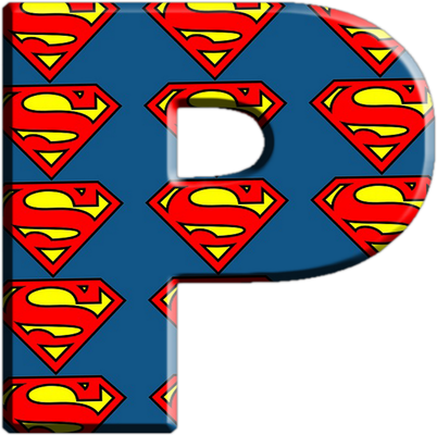 lettre Superman [Justice League] - alphabet - éducation - smiley émoticône émoji cartoon clipart illustration - artémotic