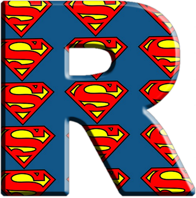 lettre Superman [Justice League] - alphabet - éducation - smiley émoticône émoji cartoon clipart illustration - artémotic