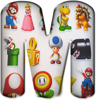 lettre [Super Mario] - alphabet - éducation - smiley émoticône émoji cartoon clipart illustration - artémotic