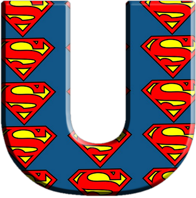 lettre Superman [Justice League] - alphabet - éducation - smiley émoticône émoji cartoon clipart illustration - artémotic