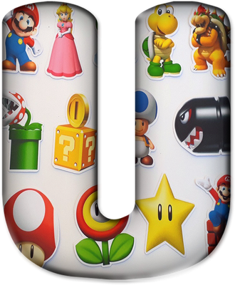 lettre [Super Mario] - alphabet - éducation - smiley émoticône émoji cartoon clipart illustration - artémotic