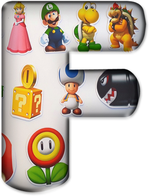 lettre [Super Mario] - alphabet - éducation - smiley émoticône émoji cartoon clipart illustration - artémotic