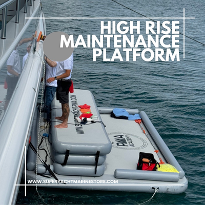 Inflatable High rise maintenance platform ©www.superyachtmarinestore.com