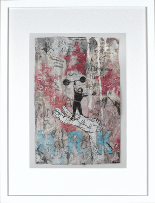 "Here comes Mister K.",  ca. 27 x 19 cm auf Leinwand