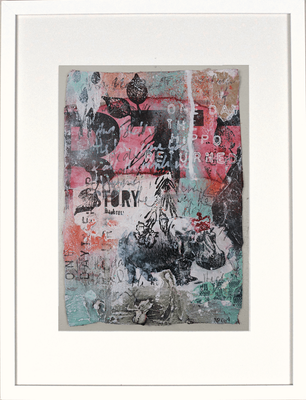 "Return of the Hippo", ca. 27 x 19 cm auf Leinwand