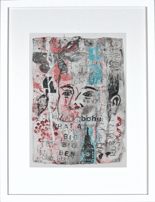 "Ben is huge", ca. 27 x 19 cm auf Leinwand