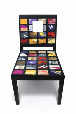 Silla Cartografia de colores negra