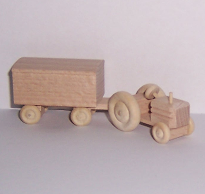 Traktor mit Möbelwagen