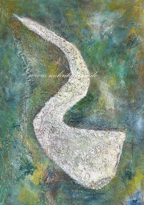 vom Klang zum Bild, Saxophon (70 x 100 cm Leinwand)