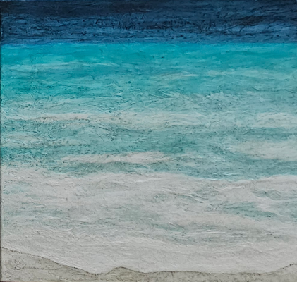 WASSER - WIND - WELLEN   Mixed Media   60 cm x 60 cm