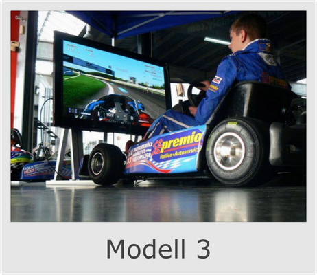 Modell 3, Mini Formel 1 Simulator, Mini DTM Simulator mieten