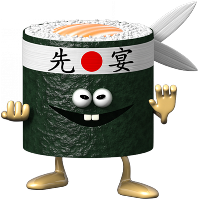 sushi - restauration - alimentation - smiley émoticône émoji cartoon clipart illustration - artémotic