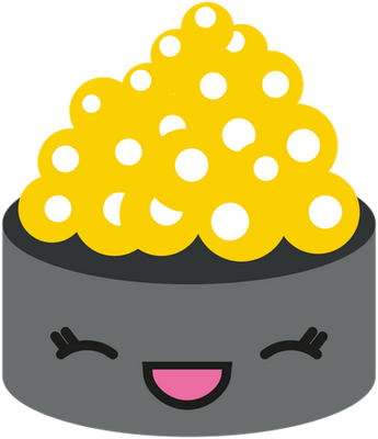 sushi - restauration - alimentation - smiley émoticône émoji cartoon clipart illustration - artémotic