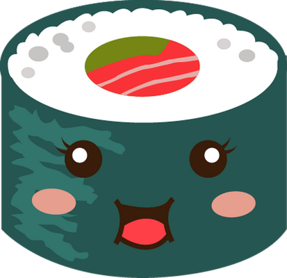 sushi - restauration - alimentation - smiley émoticône émoji cartoon clipart illustration - artémotic