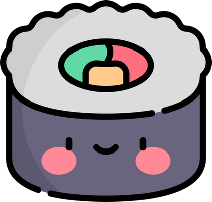 sushi - restauration - alimentation - smiley émoticône émoji cartoon clipart illustration - artémotic