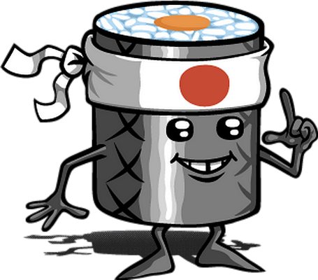 sushi - restauration - alimentation - smiley émoticône émoji cartoon clipart illustration - artémotic