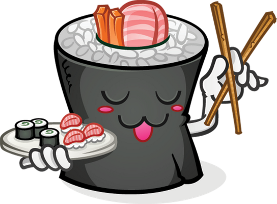 sushi - restauration - alimentation - smiley émoticône émoji cartoon clipart illustration - artémotic
