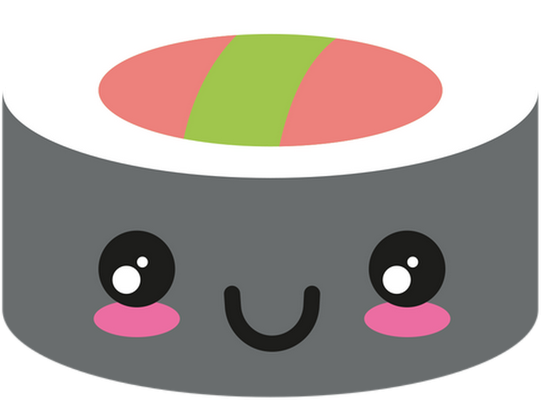 sushi - restauration - alimentation - smiley émoticône émoji cartoon clipart illustration - artémotic