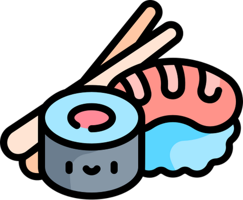 sushi - restauration - alimentation - smiley émoticône émoji cartoon clipart illustration - artémotic