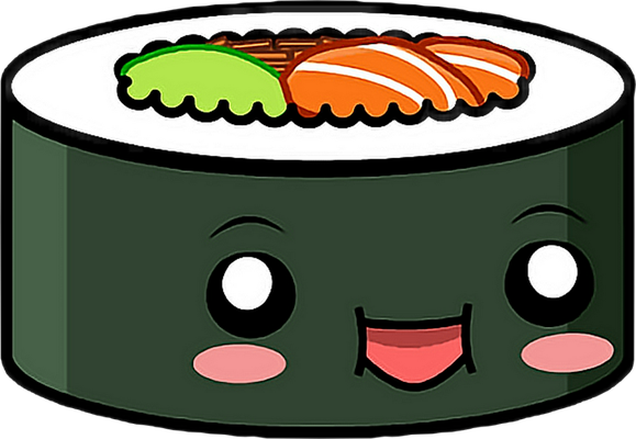 sushi - restauration - alimentation - smiley émoticône émoji cartoon clipart illustration - artémotic