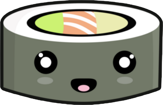 sushi - restauration - alimentation - smiley émoticône émoji cartoon clipart illustration - artémotic